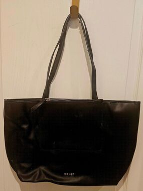 Nine West Black Faux Leather Shoulder Tote